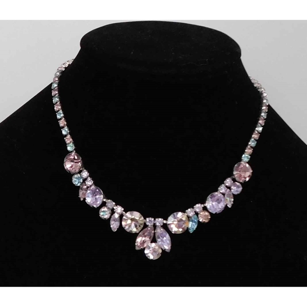 Weiss Vintage‎ Multicolor Jeweled Necklace